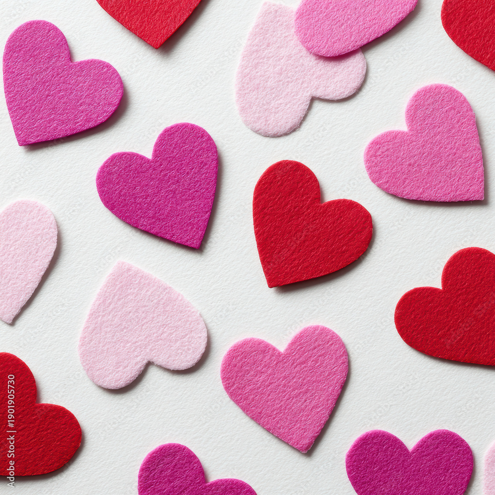 Fototapeta premium Valentine Heart Pattern Background – Generative AI