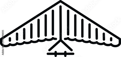 Hang glider symbol representing courage, adventure, and outdoor recreation