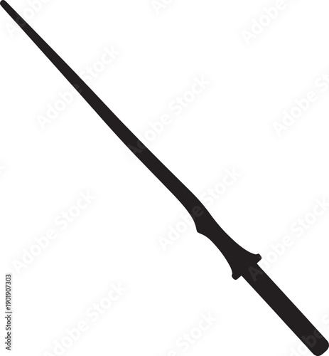 Black Whisk with Two Prongs Sketched whisker kitchen tool