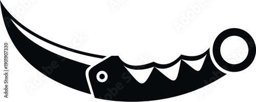 Karambit knife weapon icon on a white background