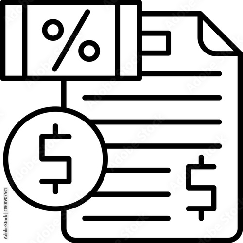 Deduction Icon Vector Element