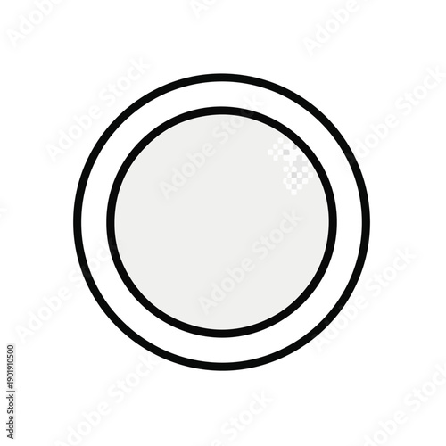 A simple gray circle with a black outline