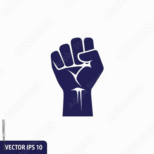 A clenched fist with a dripping effect