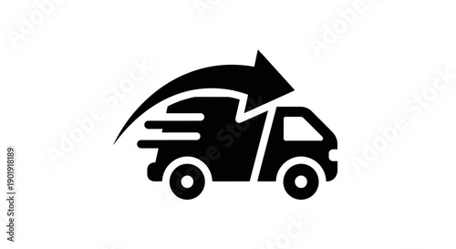truck icon on white background