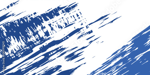 Abstract Blue and White Grunge Background with Halftone Style. Brush Stroke Illustration for Banner, Poster or Sports.