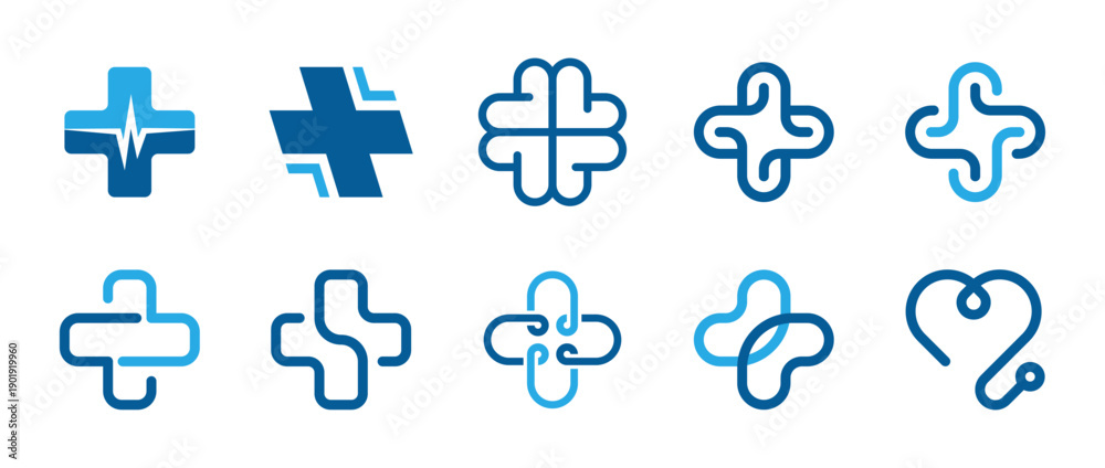 Obraz premium Medical Logo Set Vector Design