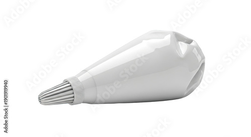 White Piping Bag with Striped Nozzle