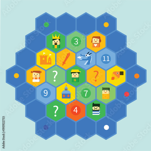 Cute paper dice template,Printable colorful and flat girls and boys charactor cartoon style,game,Vector llustration.