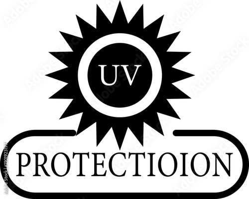 UV protection icon collection group featuring ultraviolet shield symbol for sun safety skincare sunscreen warning outdoor health protection signage vector design. UV shield, pathogen barrier icon.