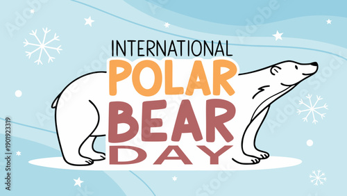 International polar bear day background for awareness