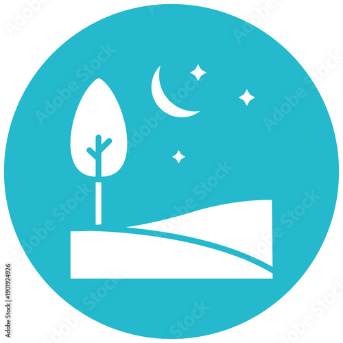 Moon Landscape Icon