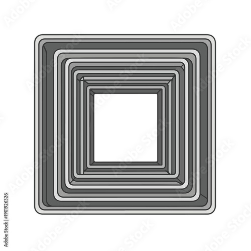 A gray square with multiple smaller squares inside