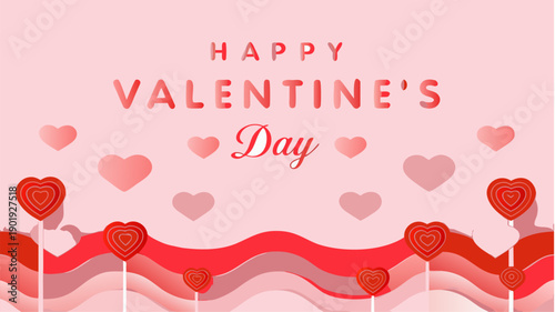 Happy Valentine's Day celebration with sweet treats and hearts