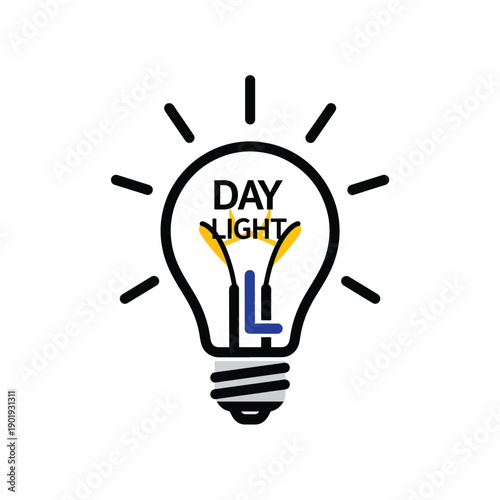 A lightbulb with 'DAY LIGHT' inside