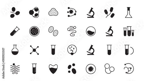 Science Laboratory Icons Set