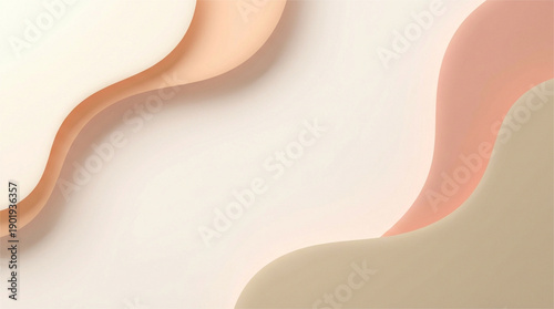 Cream Pastel Minimal Abstract Background with Copy Space
