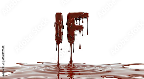 Melted Chocolate Letters 'IF' Dripping