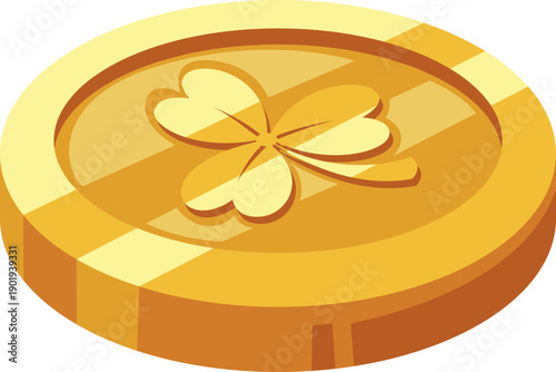 St Patrick's Day Coin Illustration