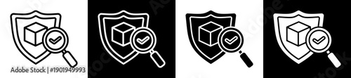 Quality Aassurance Icon In Flat Version On Black And White Background