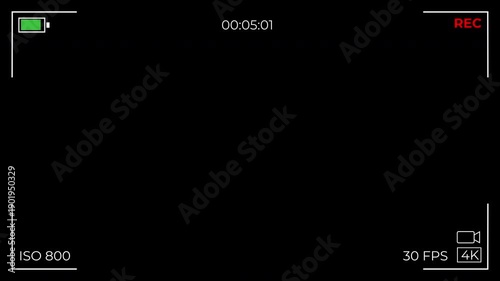 Camera recording screen overlay horizontal