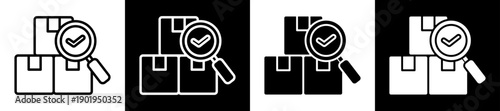 Control Icon In Flat Version On Black And White Background