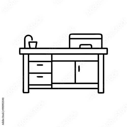 Vector kitchen island icon