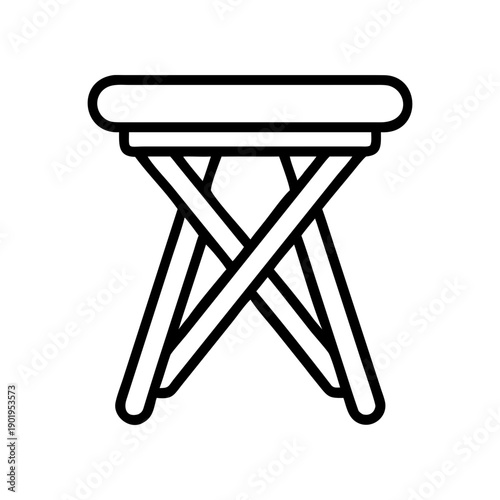 Vector illustration of a folding stool