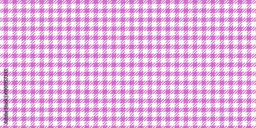 Pink picnic plaid texture. Gingham or vichy pattern in coquette style. Tablecloth, blanket or napkin print. Checkered baby girl background. Wrapping paper or textile design. Vector illustration.