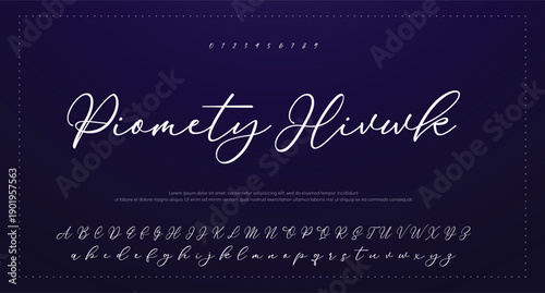 signature Font Calligraphy Logotype Script Brush Font Type Font lettering handwritten 