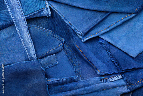 Blue Denim Fabric Texture Background