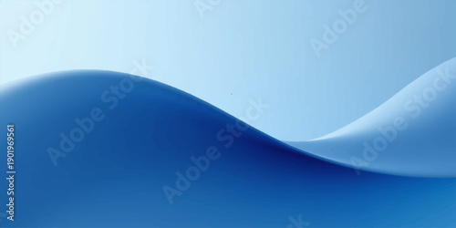 A flowing blue abstract wave wallpaper design features a digital motion pattern with curved vector lines and a light texture backdrop for a modern business concept art