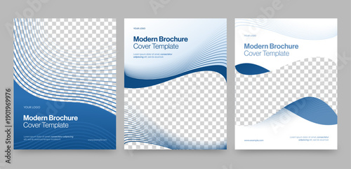 Corporate Brochure Cover Template & Front Page Layout for Annual Report & Company Profile Designs