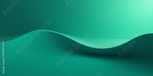 A dynamic wave design featuring blue and green gradient curves and flowing lines creates a modern vector illustration concept for a web backdrop or texture wallpaper
