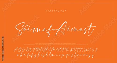 letter design with signature font style