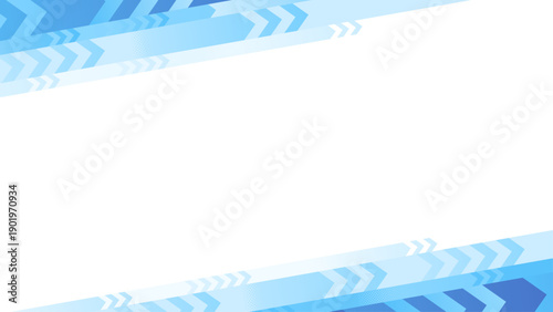 右上がりの青い矢印のストライプのフレーム