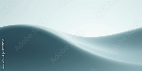 Abstract blue wave background featuring a smooth flowing motion with soft wavy curves and silk texture design for a modern vector wallpaper backdrop