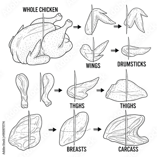 how to cut a whole chicken