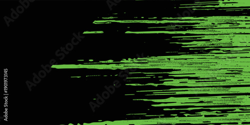 Green vector layout with flat lines  on backround black. Decorative shining illustration with lines on abstract template.