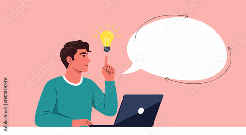 Creative Business Idea Generation Vector Illustration for Marketing and Strategy