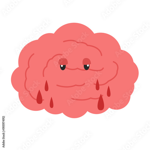 stroke disease symptoms vector illustration