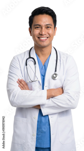 Portrait of a Smiling Filipino Doctor