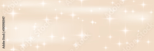 Festive soft beige gradient background with sparkling lights. Pale creamy caramel soft gradation for luxury celebration designs, cosmetic branding, or festive project. Vector luxury starry pastel bg.