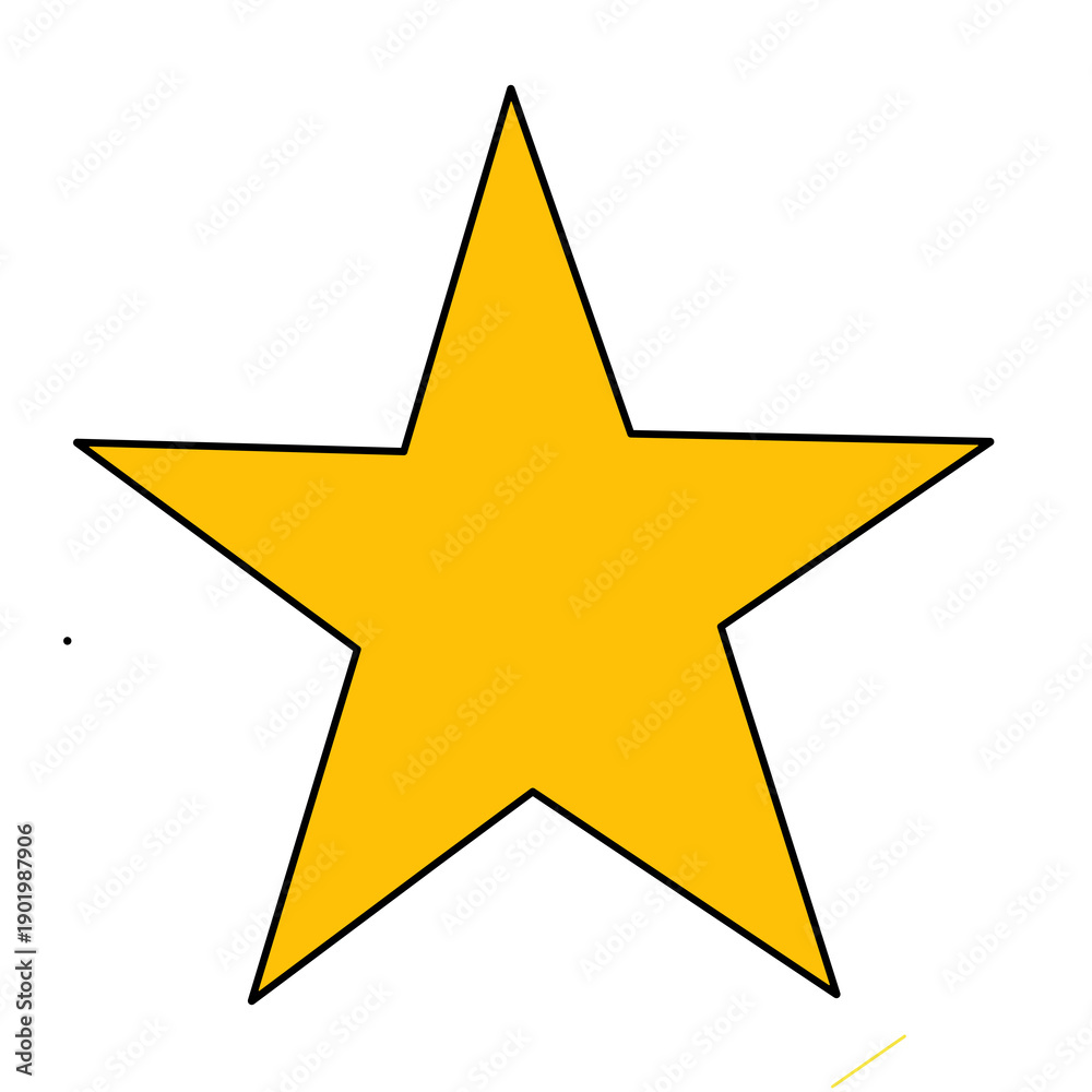 Obraz premium Yellow star icon