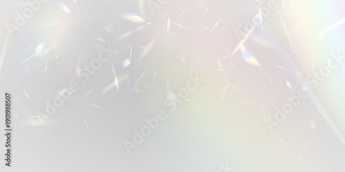 Neon rainbow glass prism refracts crystal diamond light with glitter. PNG vector lens captures glare, sparkle, and flare effect across bright surfaces. Reflections amplify vibrant holographic magic.