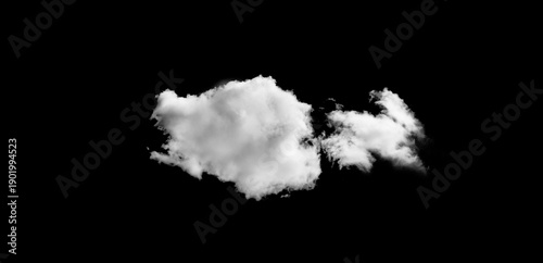 White clouds against a black background.	