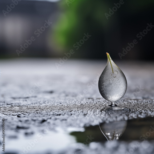
Water Drop on Pavement
