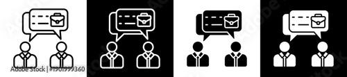 Counseling Icon In Flat Version On Black And White Background