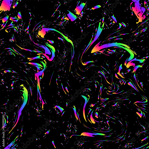 Oil Slick Iridescent Flow Seamless pattern