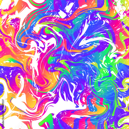 Acid Summer Splash Seamless pattern