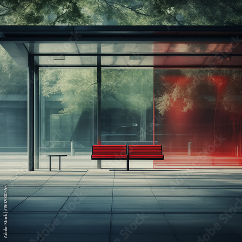 
Futuristic City Bus Station

